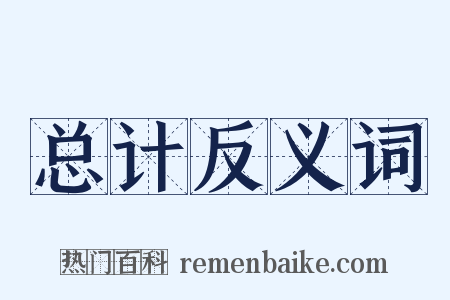 总计反义词是什么意思的图片